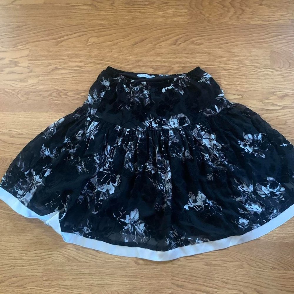 Black and White floral skirt